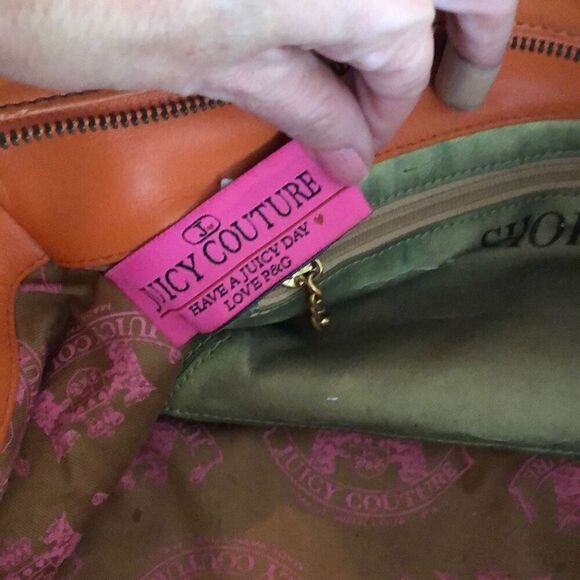 Juicy Couture Y2K Orange leather bag with chain straps - Picture 4 of 9